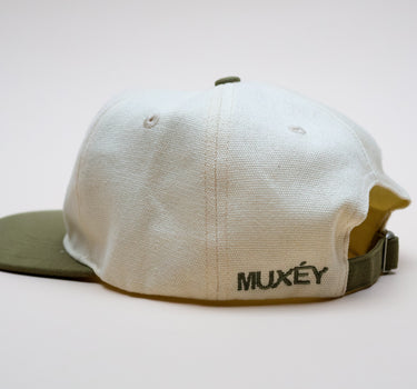 Embroidered logo cap - Cream & Green
